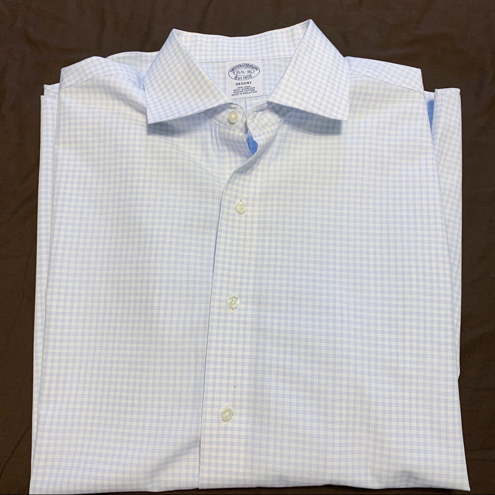 Brooks Brothers 1818 REGENT Long Sleeve Cotton Shirt Men's L /eaa457694